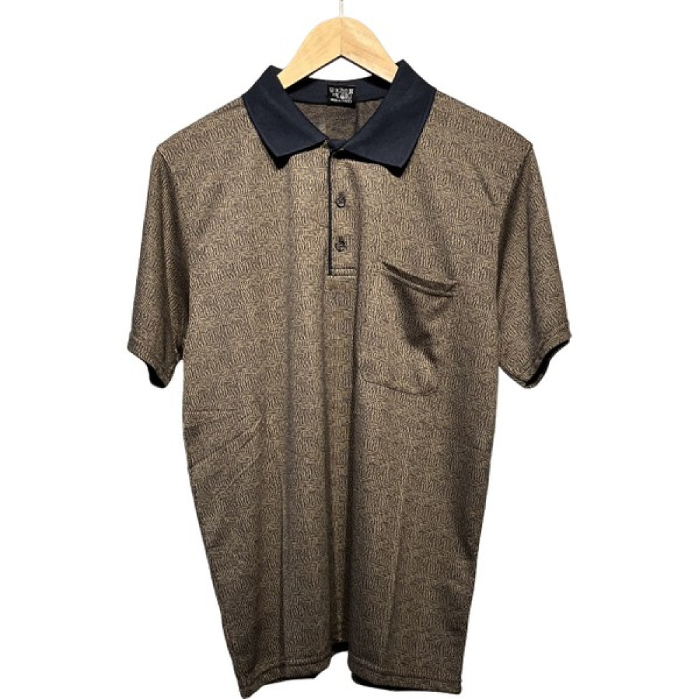 Pilito Polo Yaka Cepli Baba Tişörtü Kahverengi Pamuklu Erkek T-shirt Fiyatı