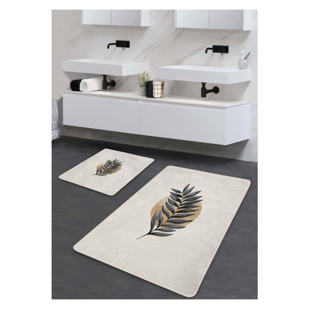 Pilloveland Kaymaz Taban Yıkanabilir 2’li Banyo Paspası - Opal Desenli 60*100 Cm - 50*60 Cm Banyo Tekstili Fiyatı