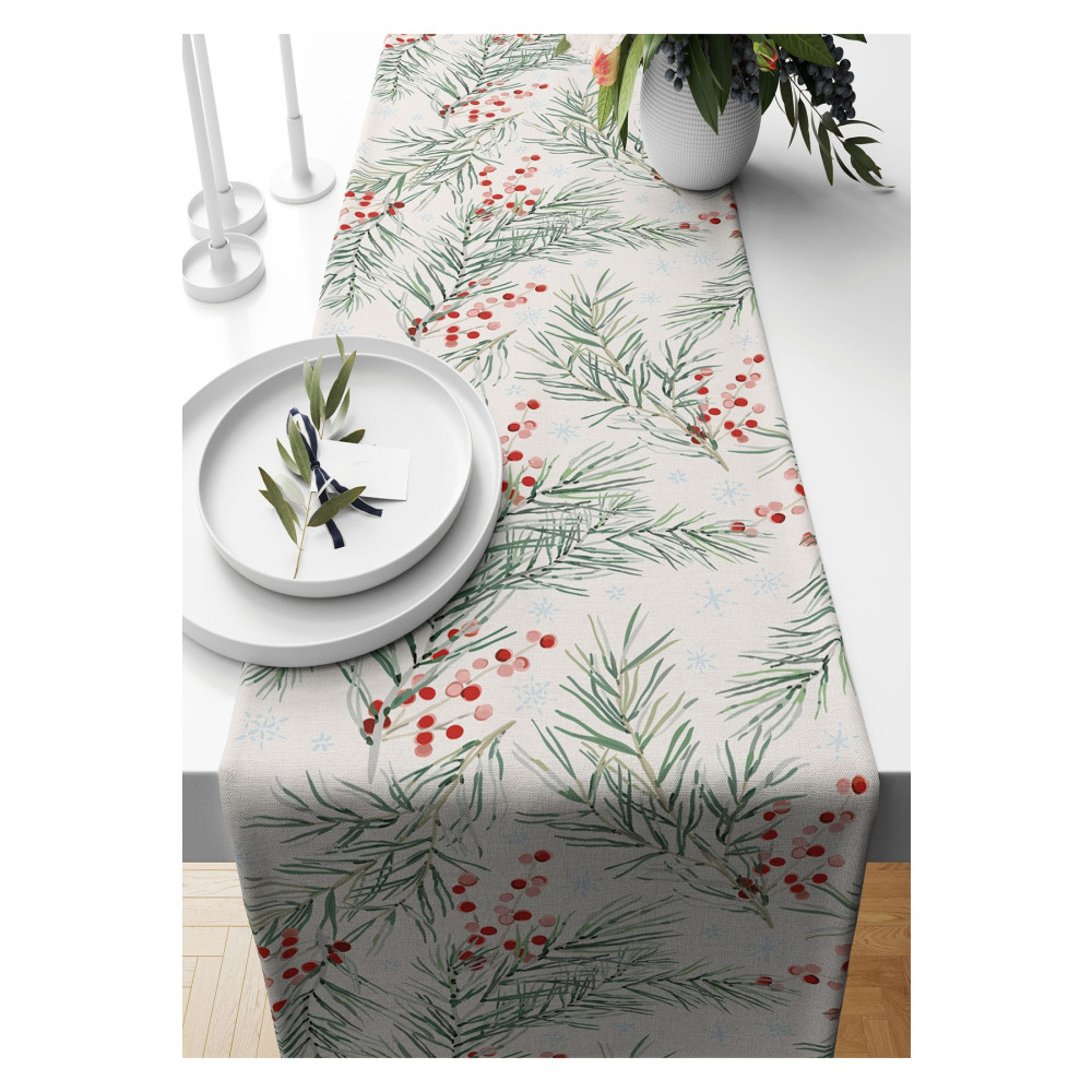 Pilloveland Runner Winter Desenli Süet Dokuma 140*40 Cm Yılbaşı Christmas Yeniyıl Noel Runner Fiyatı
