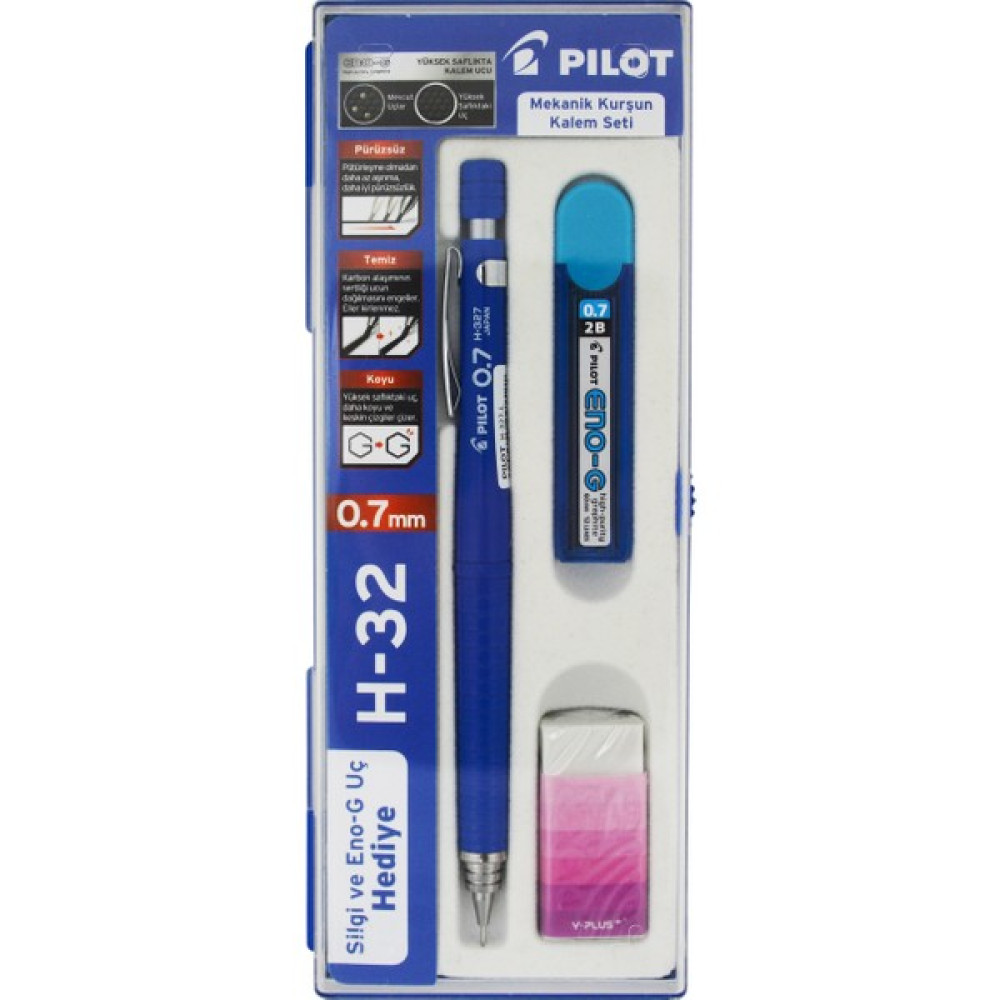 Pilot H32 Koyu Mavi 0.7Mm Versatil Kalem Seti H32-Set Yeni Mekanik Kurşun (Versatil) Kalem Fiyatı
