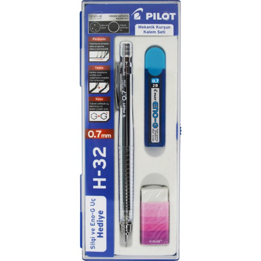 Pilot H32 Transparan 0.7Mm Versatil Kalem Seti H32-Set Yeni Mekanik Kurşun (Versatil) Kalem Fiyatı