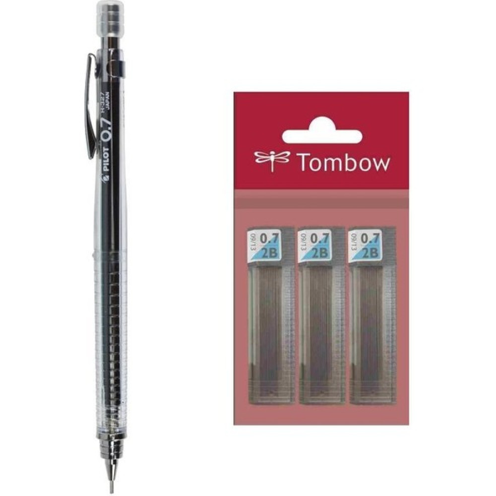 Pilot H32 Versatil Kalem 0.7 mm Şeffaf + Tombow Min Lead Uç 0.7 mm 3'lü Mekanik Kurşun (Versatil) Kalem Fiyatı