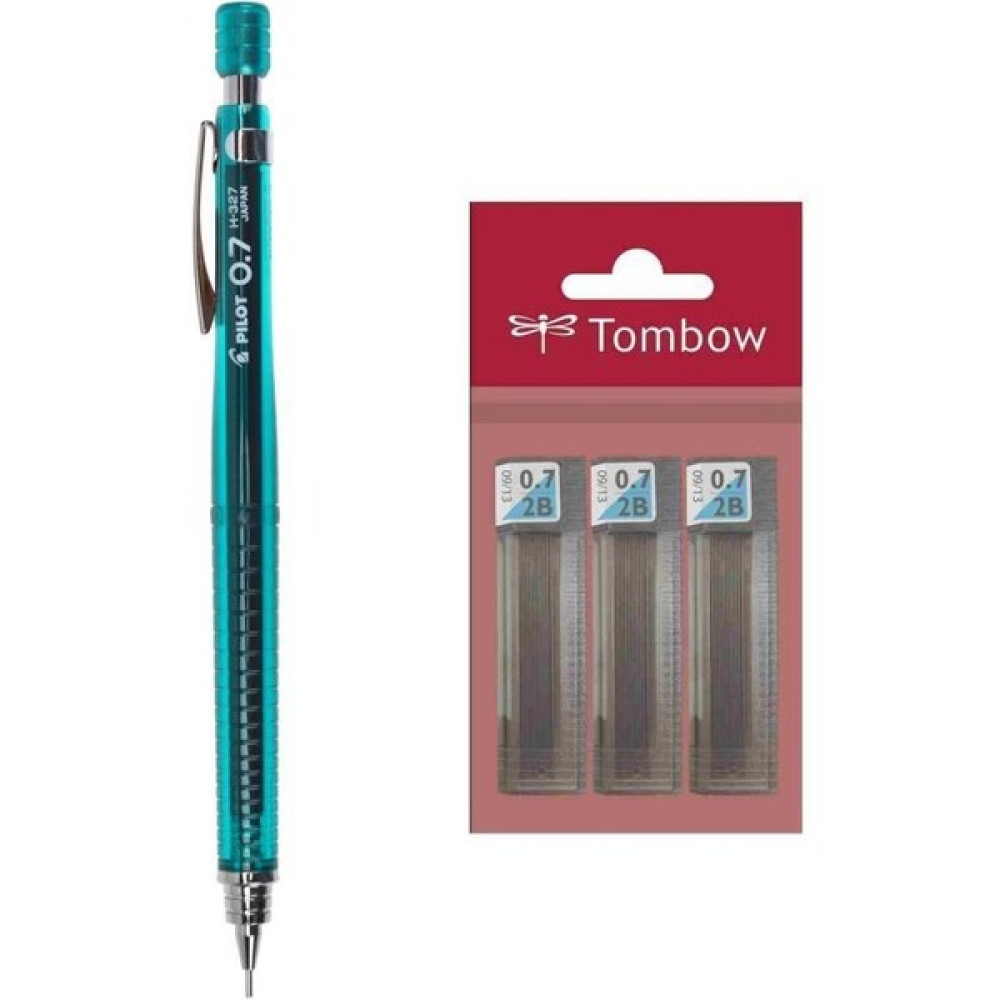 Pilot H32 Versatil Kalem 0.7 mm Yeşil + Tombow Min Lead Uç 0.7 mm 3'lü Mekanik Kurşun (Versatil) Kalem Fiyatı