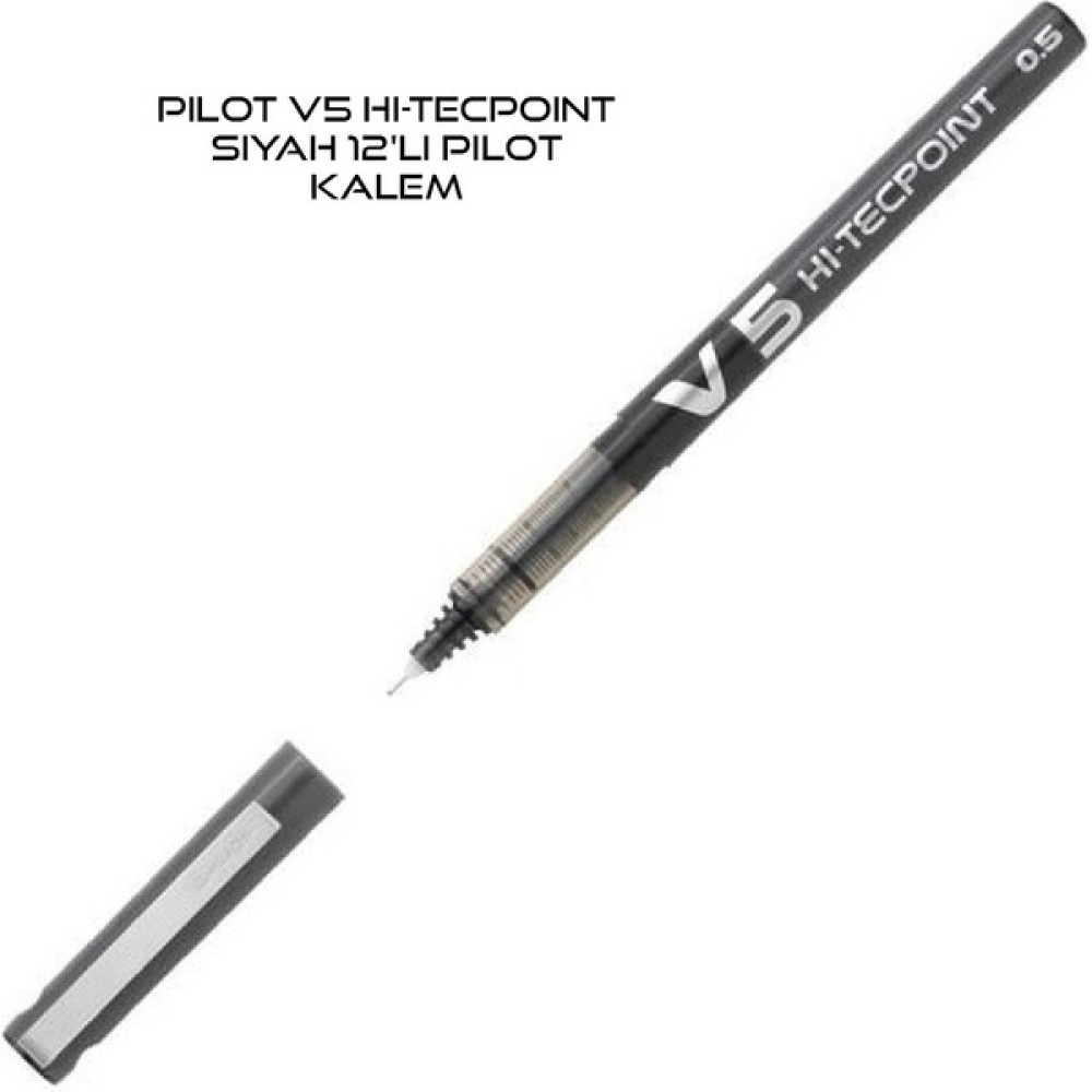 Pilot V5 Hi-Tecpoint Siyah 12'li Pilot Kalem Jel Mürekkepli (Roller) Kalem Fiyatı