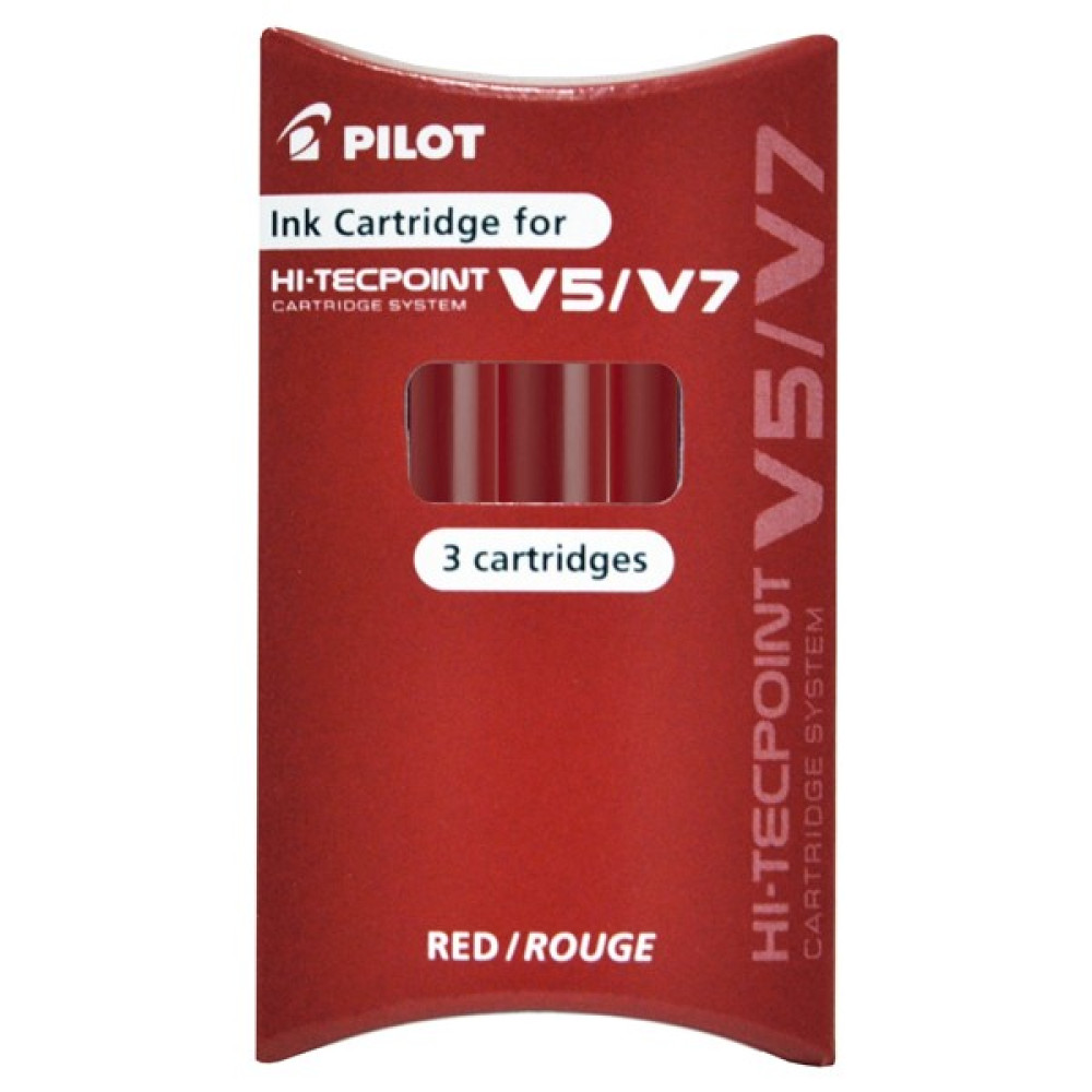 Pilot V7 Hi-Tecpoint Karuşlu Yedek 3'lü Kırmızı Jel Mürekkepli (Roller) Kalem Fiyatı
