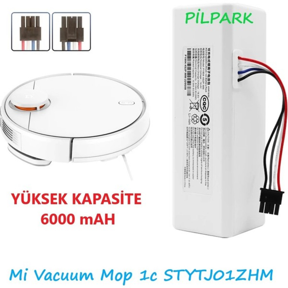 Pilpark Xiaomi Mi Robot Süpürge 14.4V Batarya Mijia 1c Uyumlu 6000 Mah Pil STYTJ01ZHM / P1904-4S1P-MM - 1 Adet Elektrikli Süpürge Aksesuarları Fiyatı