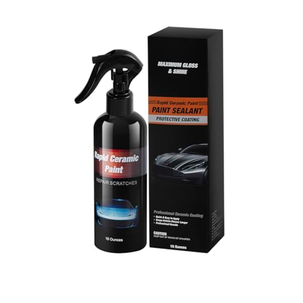 PIMAG Ceramic Coating for Cars, Rapid Ceramic Spray Paint, Shiny Car Waxs Stuff,Gloss Hydrophobicty Anti Scratch, Sutiable for Cars, Trucks, Motorcycles, RV's Vehicles(16oz)