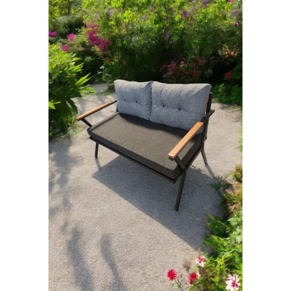 Pimango Pi Locca Tekli Bahçe Mobilyası,Balkon Mobilyası 2'Li 60x120cm Antrasit Ve Gri - Antrasit - Gri Oto Boyaları Fiyatı