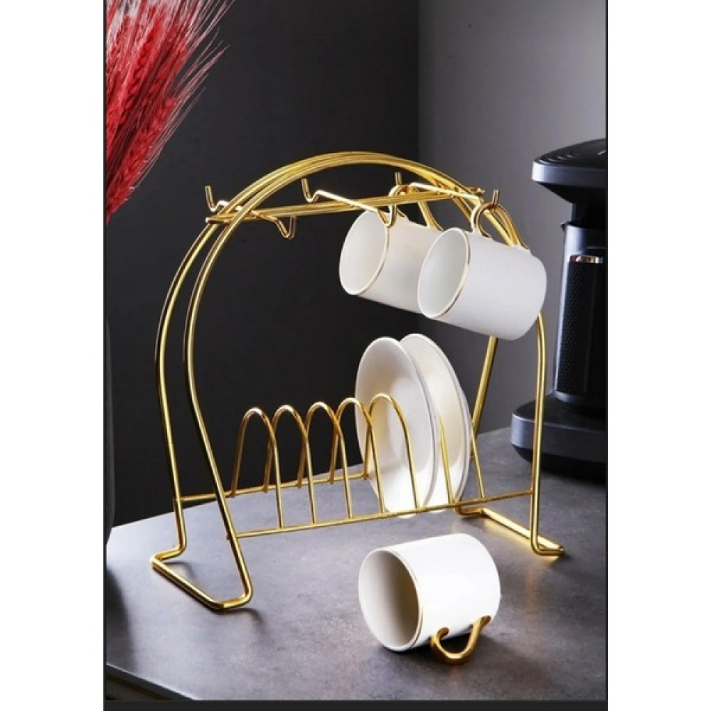 Pims Home Dekorasyon Gold Kupa Ve Fincan Askılığı Standı Fincanlık Metal Fincan / Bardak / Kahve Takımı Fiyatı