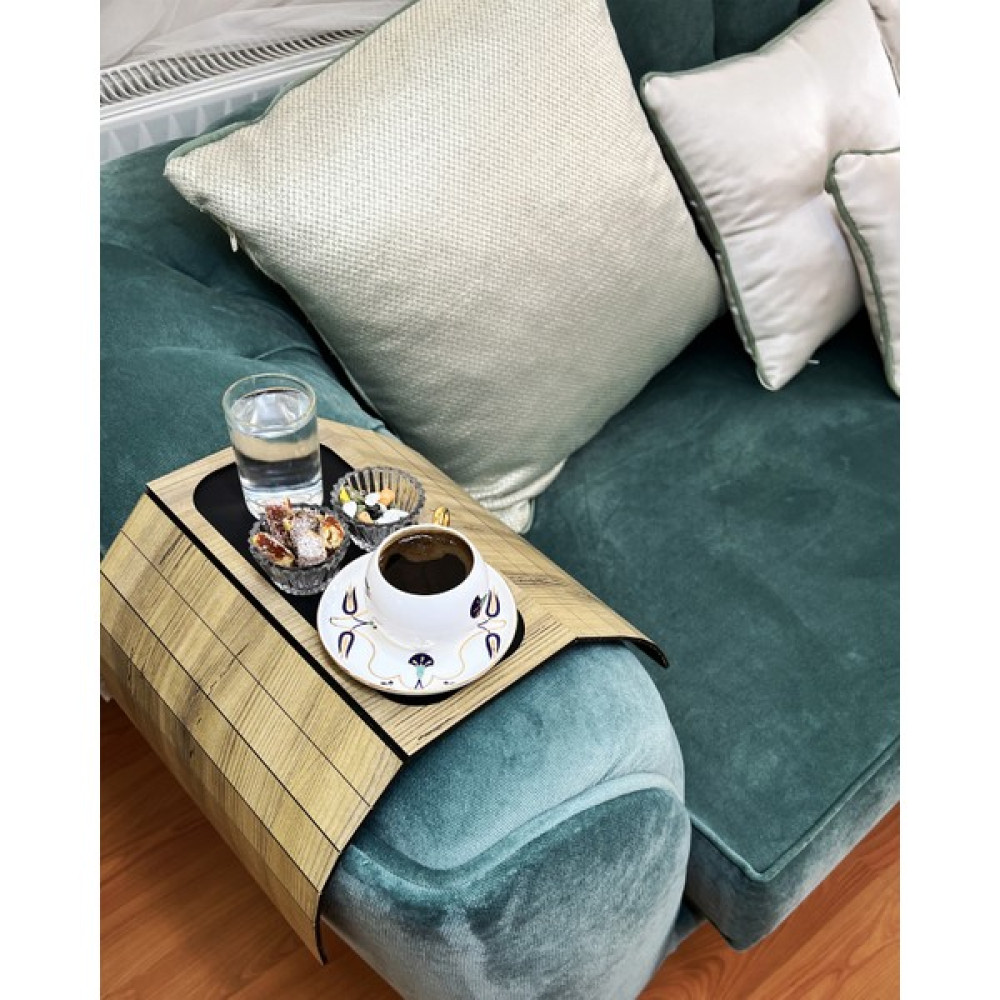 Pimula Home Deri Tabanlı Koltuk Kanepe Kolçak Sehpa, Koltuk Kenarı Yan Sehpa Koltuk Tepsisi Portatif 50X27 - Meşe Yan Sehpa Fiyatı