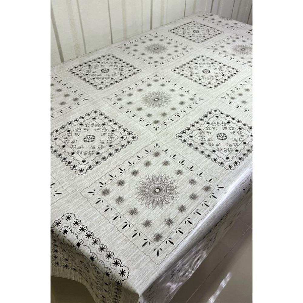 Pimula Home Elyaf Astarlı Pvc Silinebilir Dertsiz Muşamba Masa Örtüsü - 140 x 180 cm - Kahverengi Masa Örtüsü Fiyatı