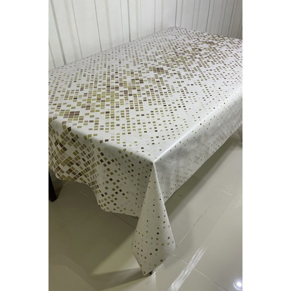 Pimula Home Elyaf Astarlı Pvc Silinebilir Dertsiz Muşamba Masa Örtüsü - 140 x 200 cm - Açık Bej Masa Örtüsü Fiyatı
