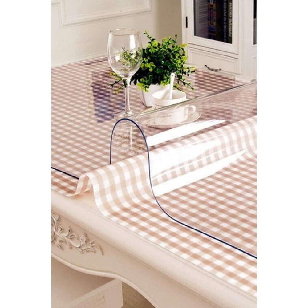 Pimula Home En 70/80/90/100 cm Şeffaf Pvc Kalın Kaymaz Masa Örtüsü KORUYUCUSU_1013-B - 80 x 300 cm Masa Örtüsü Fiyatı