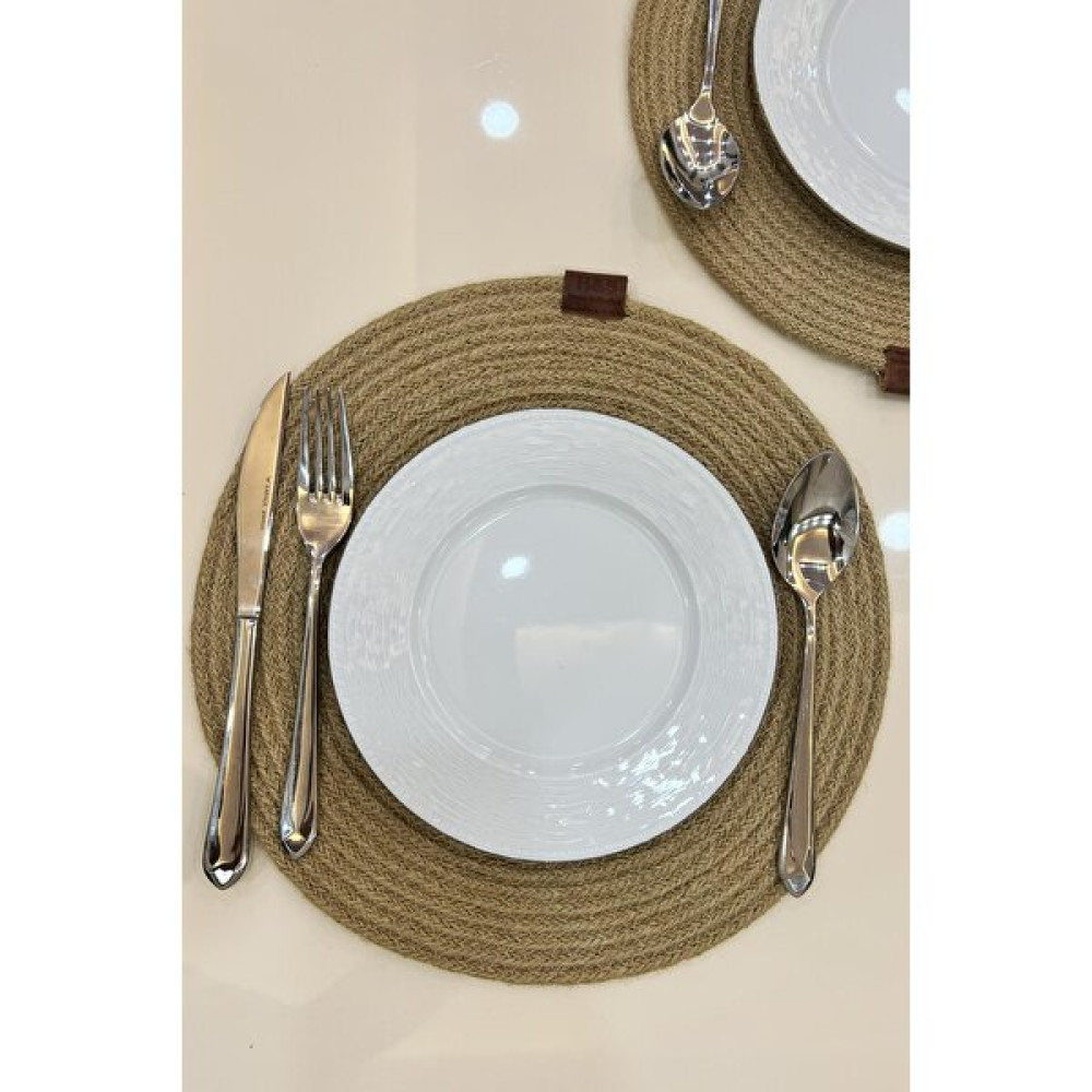 Pimula Home Tekli Amerikan Servisi, Supla, Hasır Yıkanabilen Örme Çeyiz Tabak Altlığı Yanmaz _1025-B - Renkli - 33 x 33 cm Amerikan Servis Fiyatı