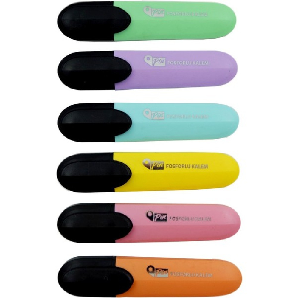 Pin Fosforlu Kalem 810 Pastel Renkler 6 Lı Set Fosforlu Kalem Fiyatı