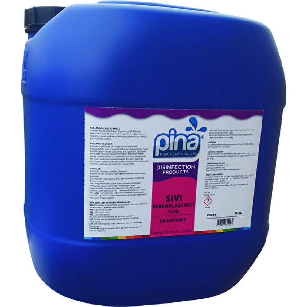 Pina Havuz Berraklaştırıcı & Parlatıcı (10KG) Havuz Kimyasalı Şişme Su Ürünleri Fiyatı
