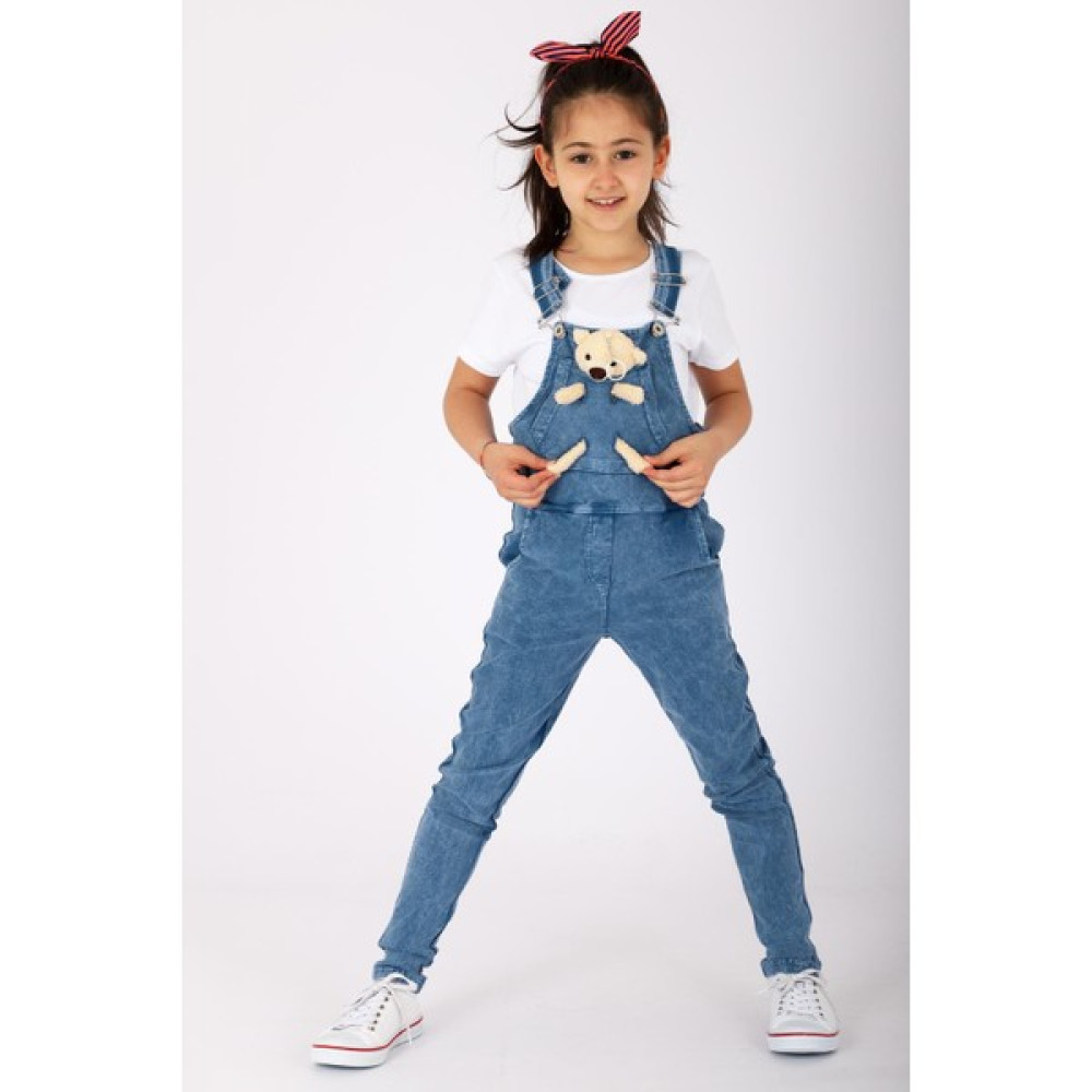 Pina Kids Ayıcıklı Askısı Ayarlı Kız Çocuk Salopet Kız Çocuk Tulum ve Salopet Fiyatı