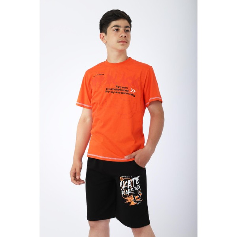 Pina Kids Erkek Çocuk Tshirt Şort Yazlık Takım Kay Kay Baskılı Erkek Çocuk Giyim Takımı Fiyatı