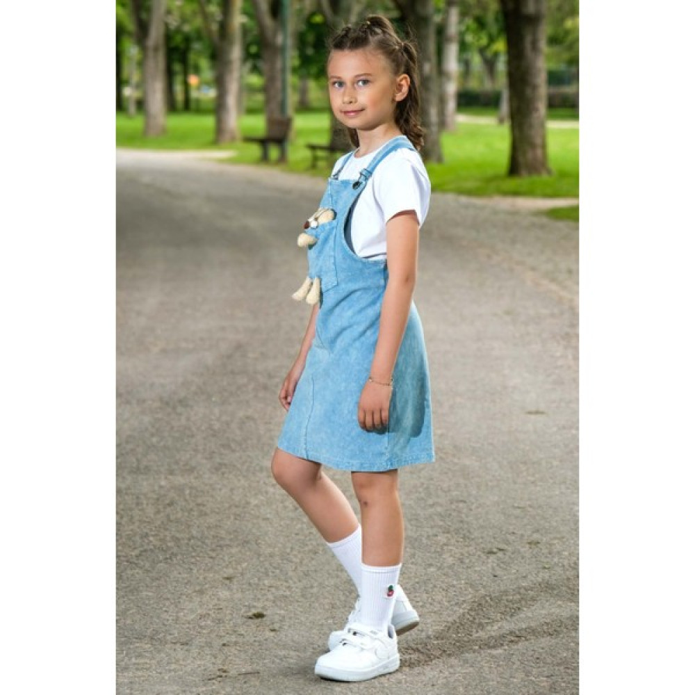 Pina Kids Kız Çocuk Etekli Ayıcıklı Salopet Kız Çocuk Tulum ve Salopet Fiyatı