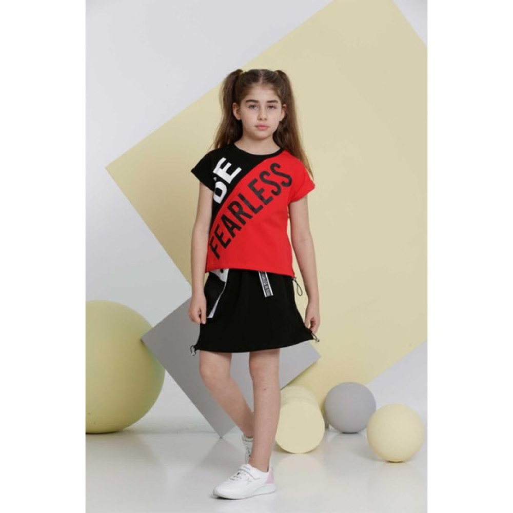Pina Kids Kız Çocuk Etekli Takım Cepli Etek Basic Tshirt 8-12 Yaş Kız Çocuk Giyim Takımı Fiyatı