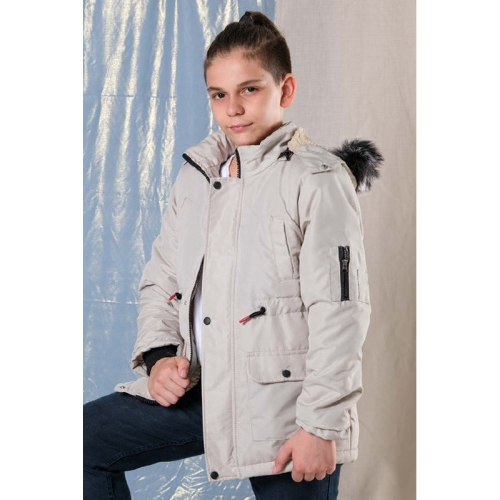 Pina Kids Oxford Çıkarılabilir Kapüşonlu İçi Polarlı Erkek Çocuk Mont Erkek Çocuk Mont Fiyatı