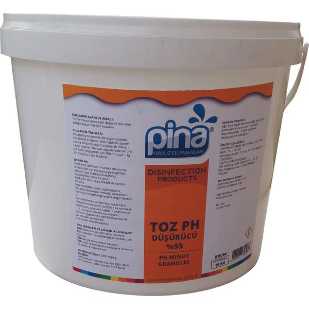Pina Toz Ph Düşürücü 25 kg Havuz Kimyasalı Bahçe Dekorasyon & Düzenleme Fiyatı