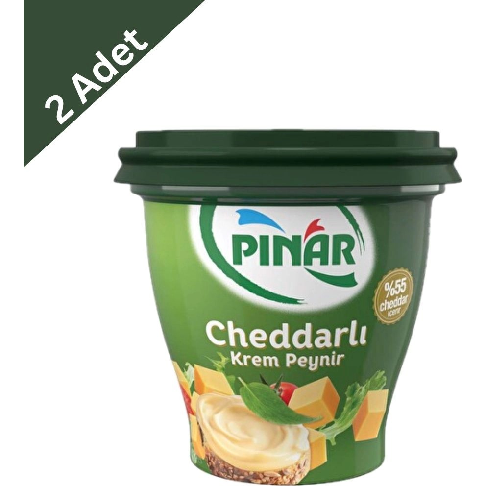 Pınar Cheddarlı Krem Peynir 270 G x 2 Adet - Pınar Krem Peyniri Cheddar Dokunuşuyla Buluşuyor - 1 Adet Peynir Fiyatı