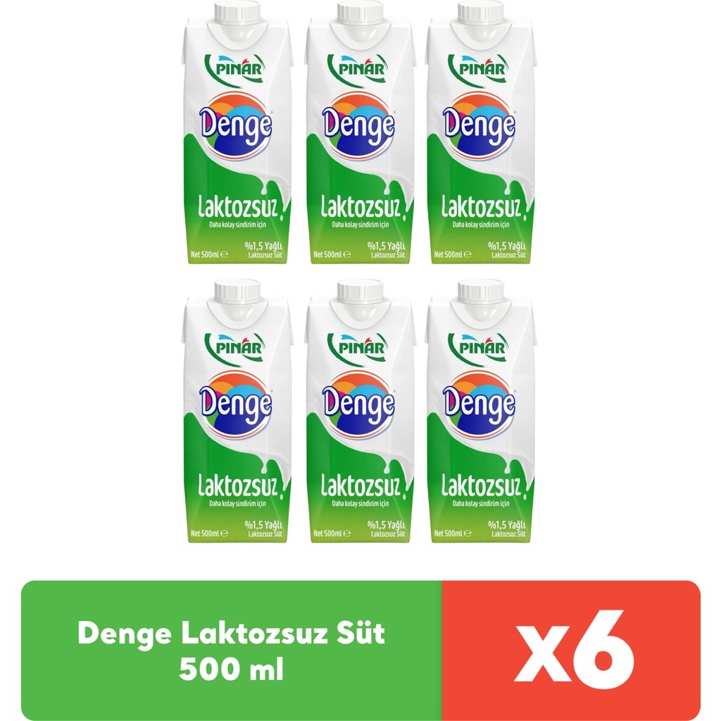 Pınar Denge Laktozsuz Süt 500 ml x 6 Adet Diğer Fiyatı