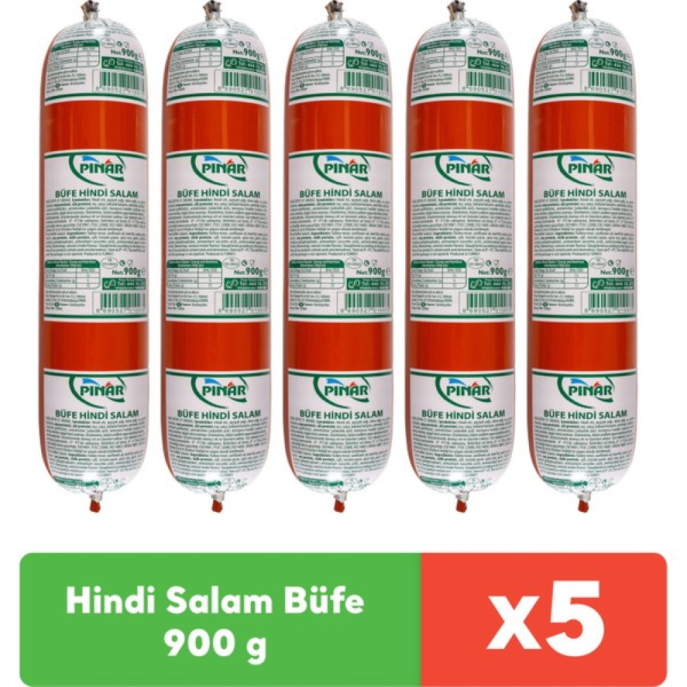 Pınar Hindi Salam Büfe 900 g x 5 adet - 900 gr Oto Boyaları Fiyatı