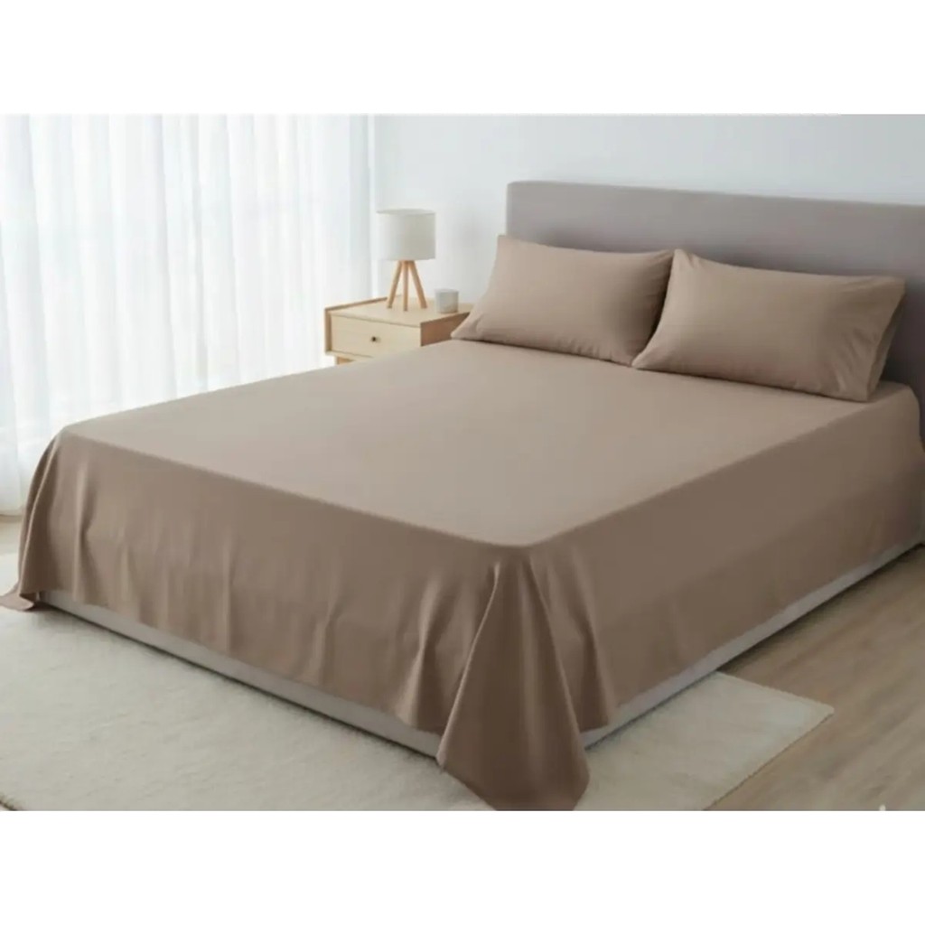 Pınar Home Collection %100 Organik Pamuk Kumaş Düz (Lastiksiz)Çarşaf+Yastık Kılıfı***(Sipariş Öncesi Ebat Seçimi Yapınız ) - Kahverengi - 160 x 240 Yastık Kılıfı Fiyatı