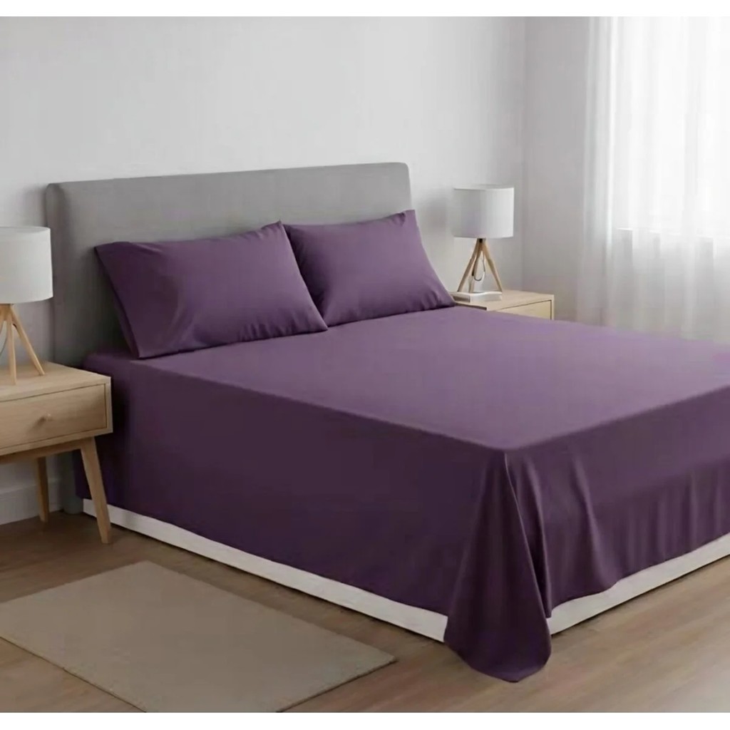 Pınar Home Collection %100 Organik Pamuk Kumaş Düz (Lastiksiz)Çarşaf+Yastık Kılıfı***(Sipariş Öncesi Ebat Seçimi Yapınız ) - Koyu Mor - 160 x 240 Yastık Kılıfı Fiyatı