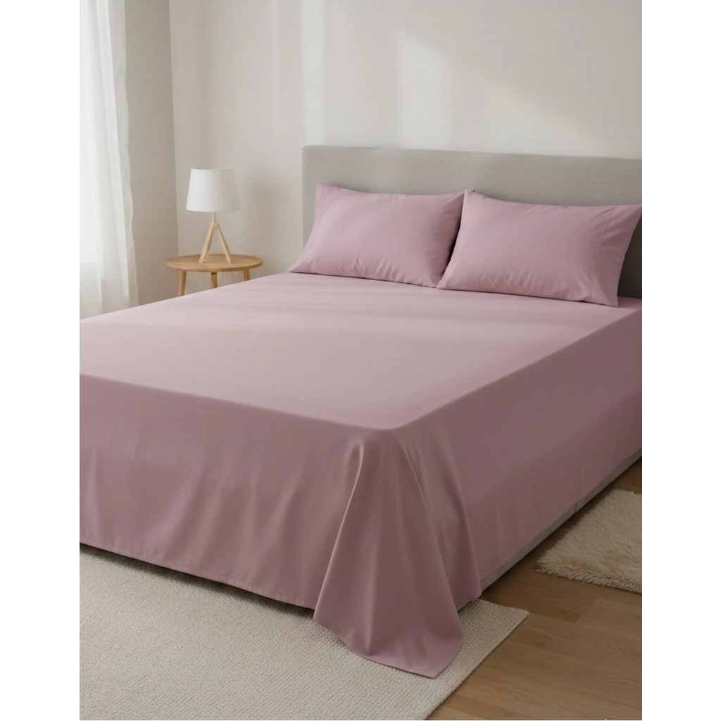 Pınar Home Collection %100 Organik Pamuk Kumaş Düz (Lastiksiz)Çarşaf+Yastık Kılıfı***(Sipariş Öncesi Ebat Seçimi Yapınız ) - Mor - 160 x 240 Yastık Kılıfı Fiyatı
