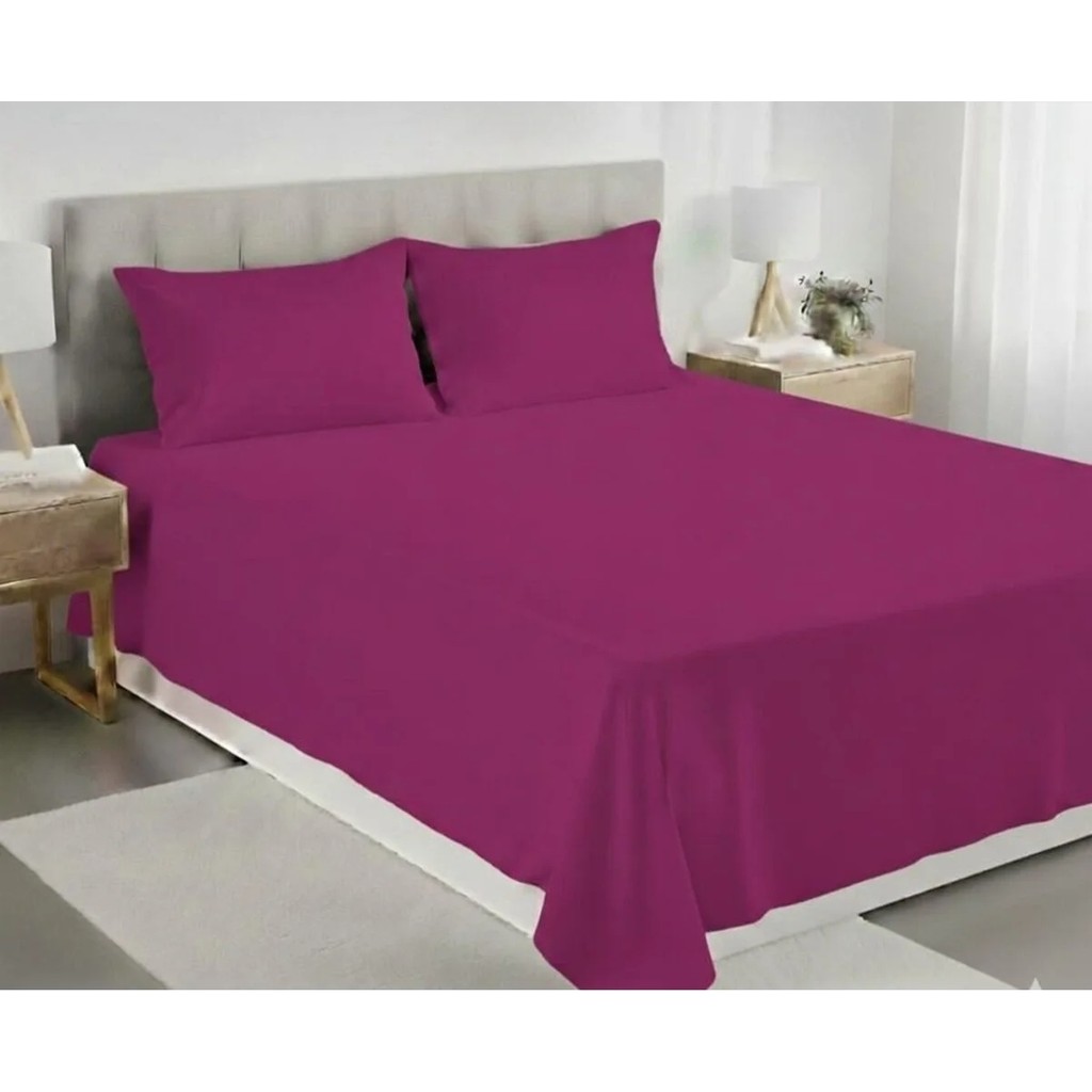 Pınar Home Collection %100 Organik Pamuk Kumaş Düz (Lastiksiz)Çarşaf+Yastık Kılıfı***(Sipariş Öncesi Ebat Seçimi Yapınız ) - Mürdüm - 160 x 240 Yastık Kılıfı Fiyatı