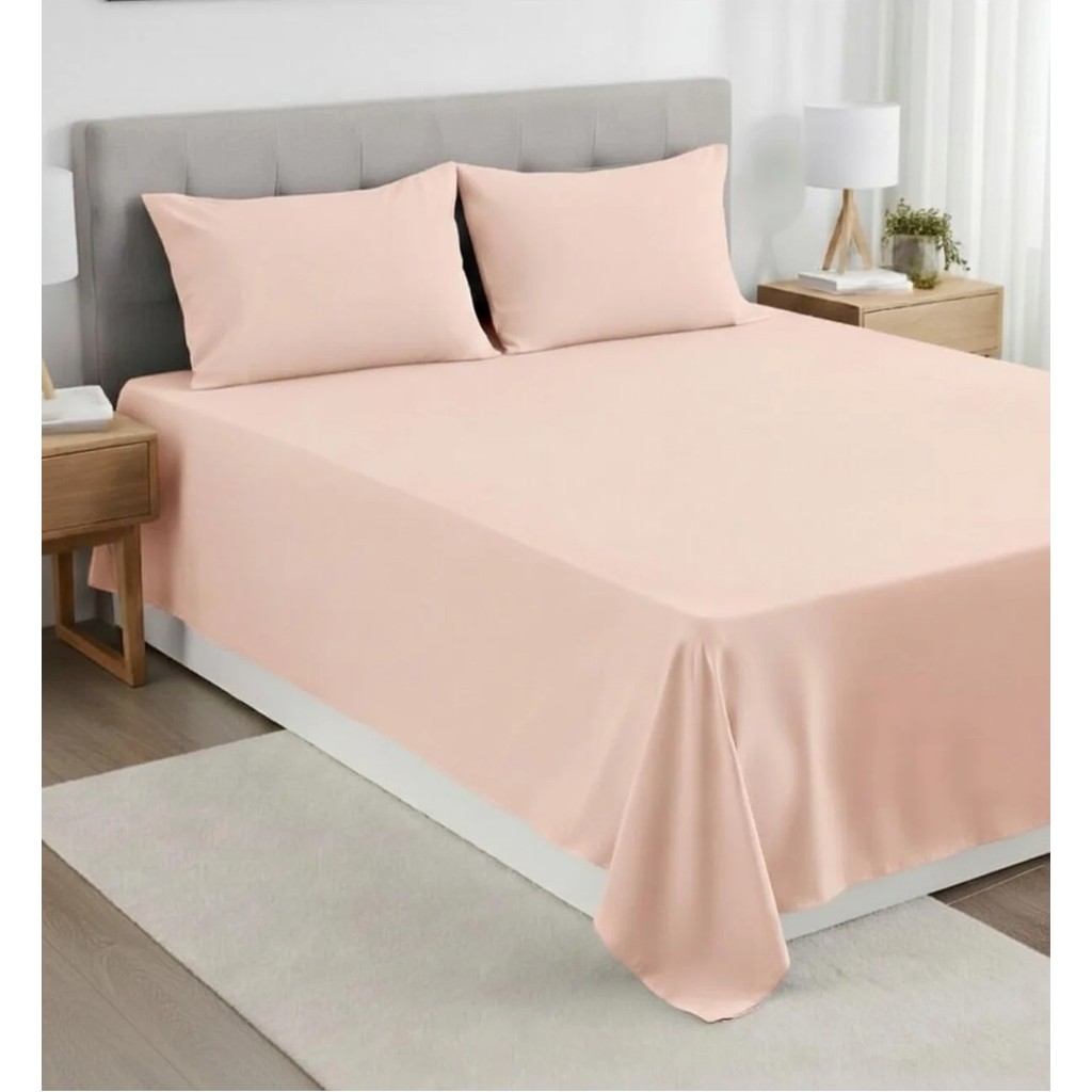 Pınar Home Collection %100 Organik Pamuk Kumaş Düz (Lastiksiz)Çarşaf+Yastık Kılıfı***(Sipariş Öncesi Ebat Seçimi Yapınız ) - Pudra - 160 x 240 Yastık Kılıfı Fiyatı