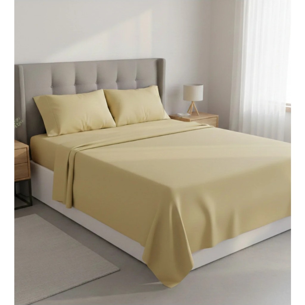 Pınar Home Collection %100 Organik Pamuk Kumaş Düz (Lastiksiz)Çarşaf+Yastık Kılıfı***(Sipariş Öncesi Ebat Seçimi Yapınız ) - Sarı - 160 x 240 Yastık Kılıfı Fiyatı