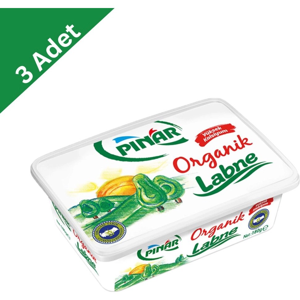 Pınar Organik Labne 180 G x 3 Adet - Doğanın Saf Sütüyle Hazırlanan Organik Lezzet - 1 Adet Peynir Fiyatı