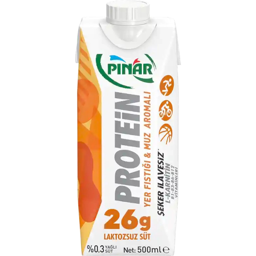 Pınar Yer Fıstıklı ve Muz Aromalı Protein Süt 500 ml x 12 Adet Diğer Fiyatı