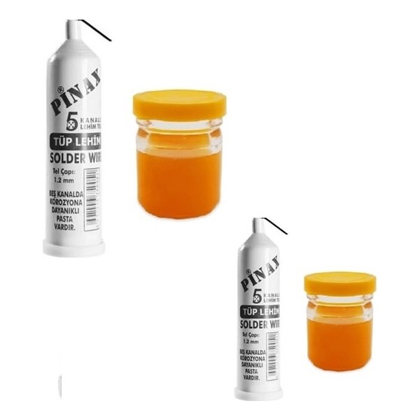 Pinax 4 Adet Pinax 5 Kanallı Lehim Teli 1,2 mm + Lehim Pastası 40 gr Lehim & Havya Fiyatı