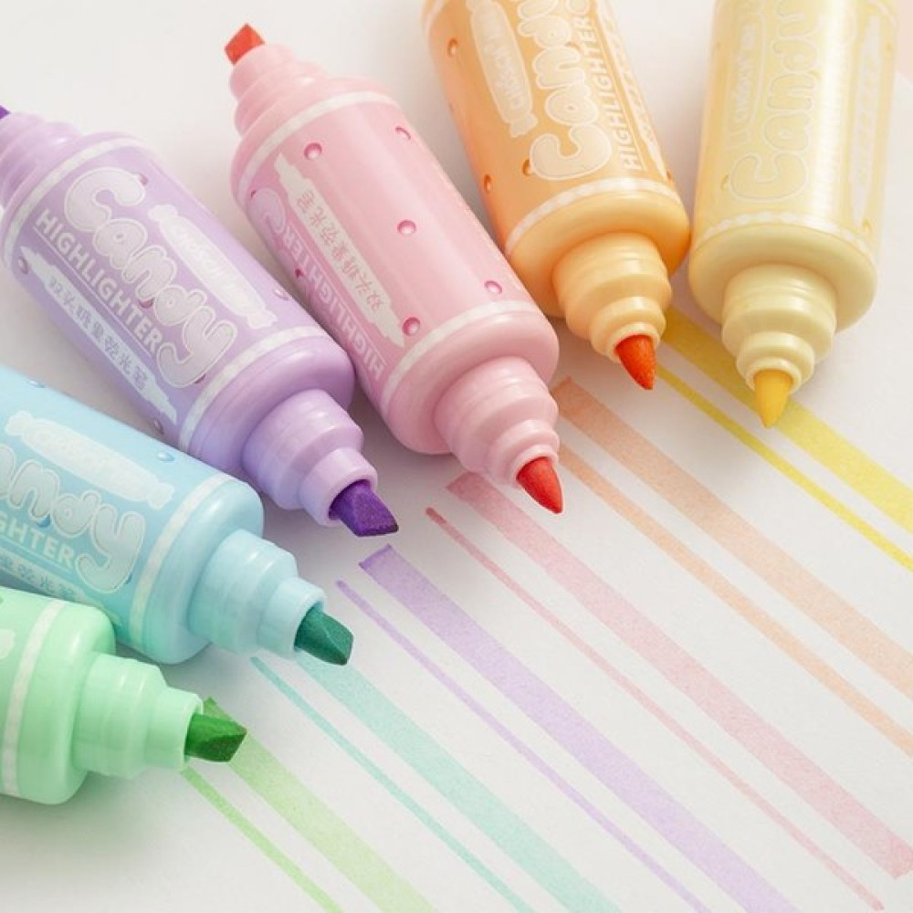 Pinco Kilitli Poşet Mini Şeker Şekilli Pastel Fosforlu Kalem 6 Lı (Fsf-39) Fosforlu Kalem Fiyatı