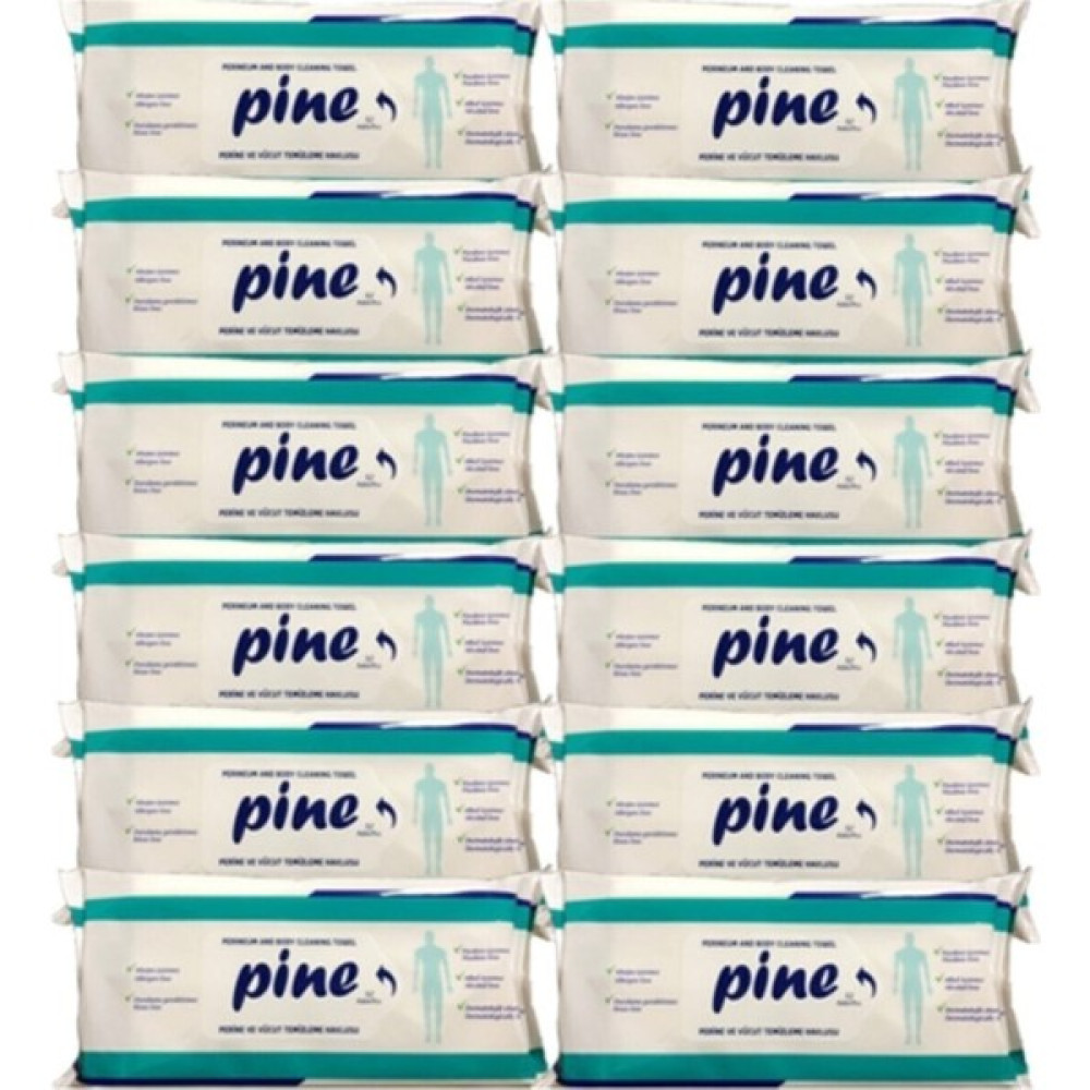 Pine Alkolsüz Hasta Perine Ve Vücut Temizleme Havlusu 50'Li X 12 Paket - M Hasta Bezleri ve Temizliği Fiyatı