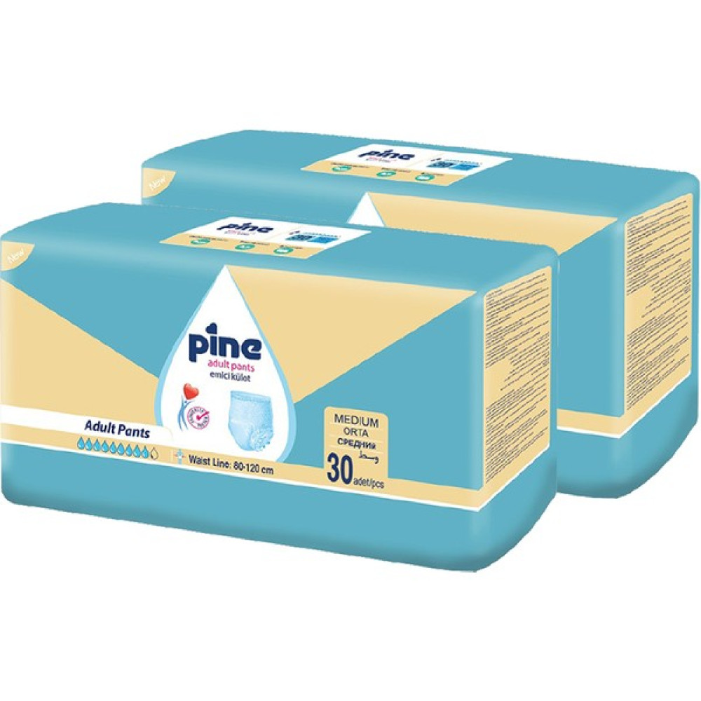 Pine Medium 60 Adet Külotlu Hasta Bezi Bel Ölçüsü 80-120 cm - M Hasta Bezleri ve Temizliği Fiyatı