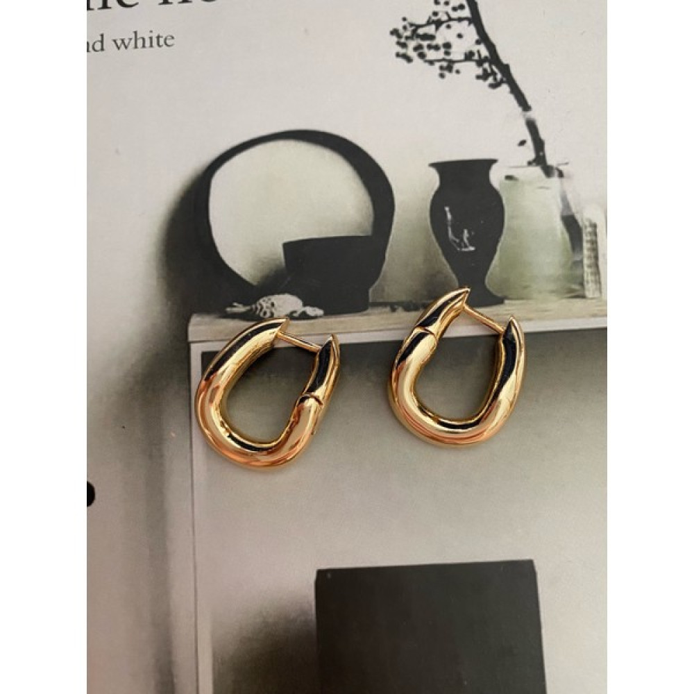 Pinery Jewels Balenciaga Muadil Model Gold Kaplama Küpe Bijuteri Küpe Fiyatı
