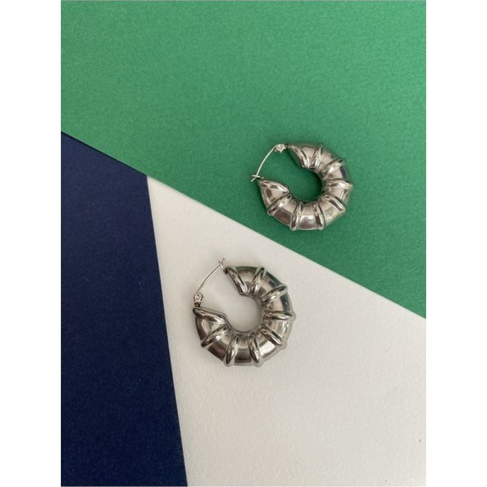 Pinery Jewels Boğumlu Iri Halka Çelik Kararmaz Küpe Çifti Küpeler Fiyatı