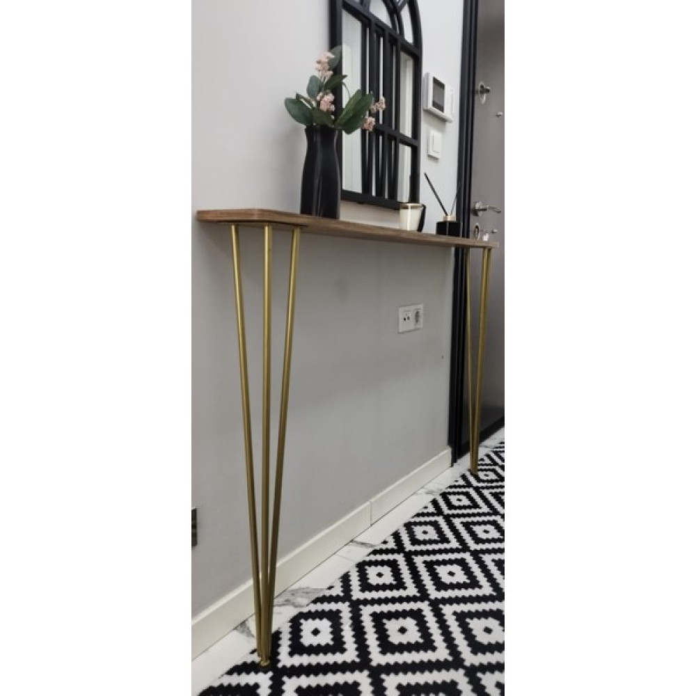 Pinhal Home Dresuar 120CM Atlantik Çam Gold Ayak Dresuar / Makyaj Masası Fiyatı