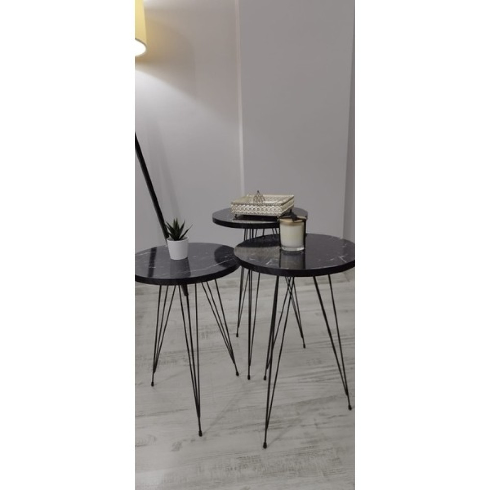 Pinhal Home Zigon Sehpa Metal Siyah Ayak Orta Sehpa Fiyatı