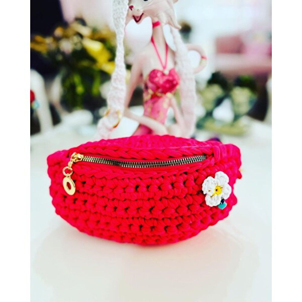Pink Bag Handmade Kız Çocuk Papatyalı Bel Çantası Unisex Çanta & Cüzdan ve Seyahat Çantaları Fiyatı
