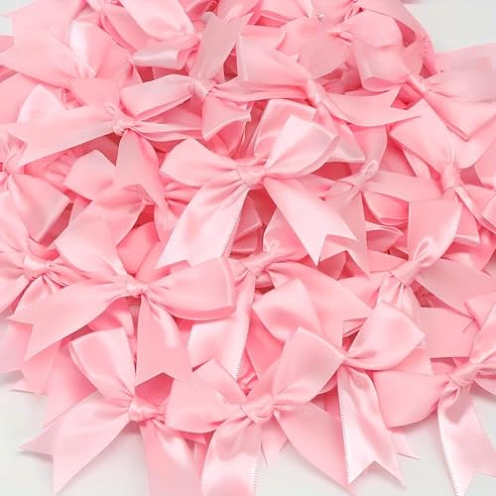 Pink Gift Wrap Bows - 50pcs 3.3 Inch Elegant Reusable Bows for Gift Wrapping, Party Decorations, Wedding Decor, Birthday Presents, Holiday Gifts, DIY Crafts, Baby Shower, Anniversary, Christmas, Gift Bags