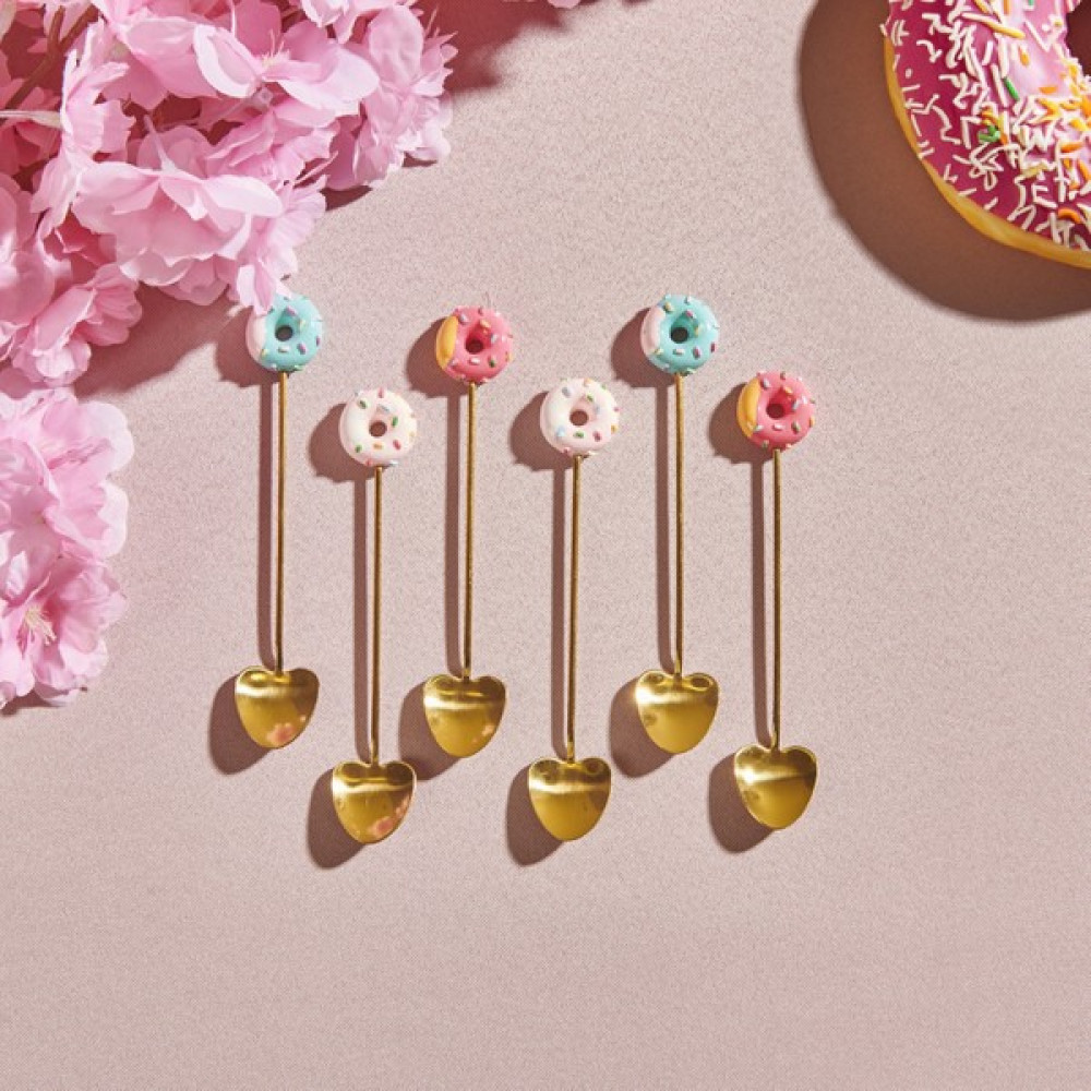 Pink & More 6'lı Kalp Çay Kaşığı - Renkli Çatal / Kaşık / Bıçak Takımları Fiyatı