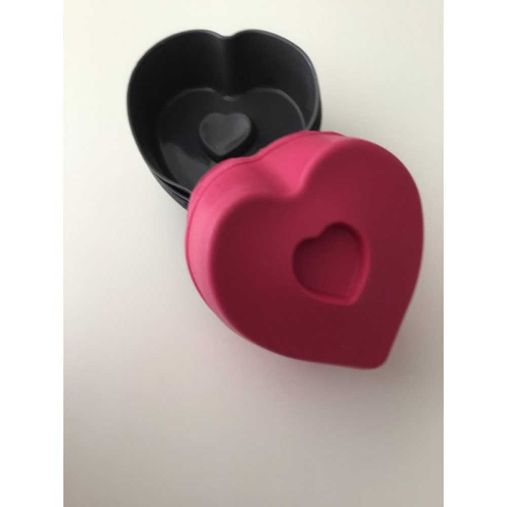Pink Rose Antrasit + Kırmızı Mini Silikon Kalp Kek Muffin Kalıbı 12 Adet Kek Kalıpları Fiyatı