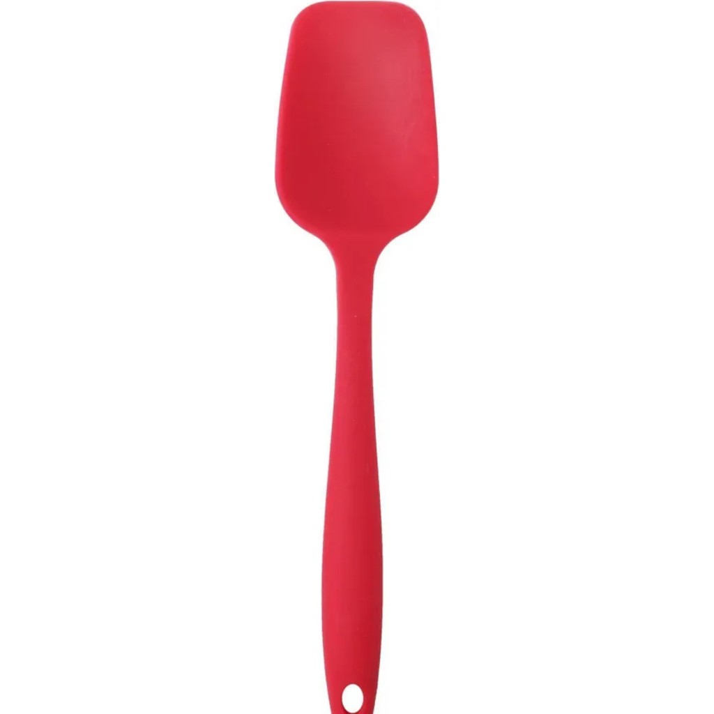 Pink Rose By Birgül Kırmızı Büyük Boy Silikon Yanmaz Yapışmaz Düz Spatula+ Kaşık 2’Li Set Diğer Fiyatı